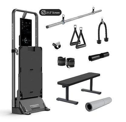 Speediance All-in-One Smart Home Gym,Full Body Digital Resistance Training  Machine,Strength Training Cardio Bench Press with Personalized Workouts  Programs Fitness Trainer Equipment Foldable,Work Plus 